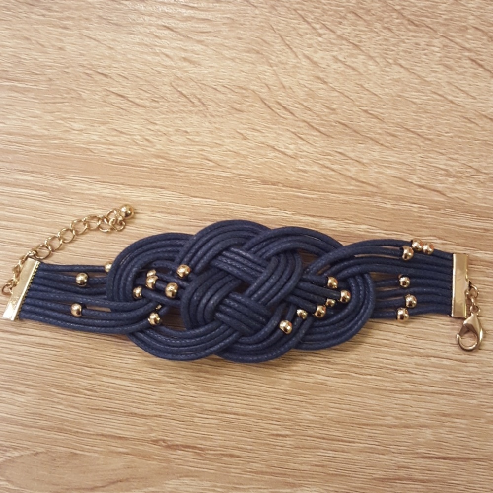 Blue Braided Rope Bracelet